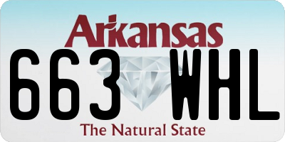 AR license plate 663WHL