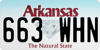 AR license plate 663WHN