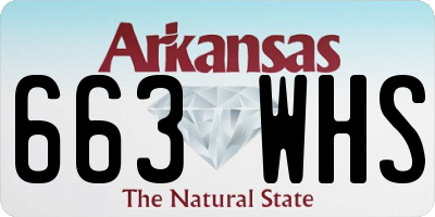 AR license plate 663WHS