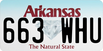 AR license plate 663WHU