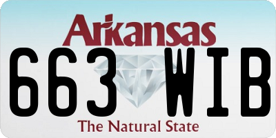 AR license plate 663WIB