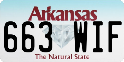 AR license plate 663WIF