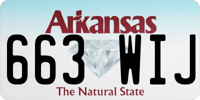 AR license plate 663WIJ