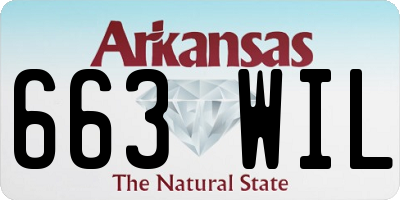 AR license plate 663WIL