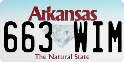 AR license plate 663WIM
