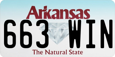 AR license plate 663WIN