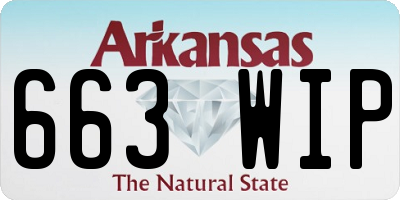 AR license plate 663WIP