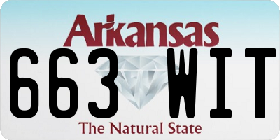 AR license plate 663WIT