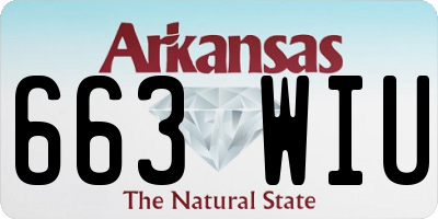 AR license plate 663WIU