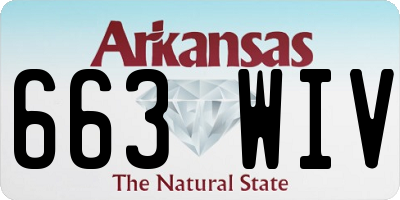 AR license plate 663WIV
