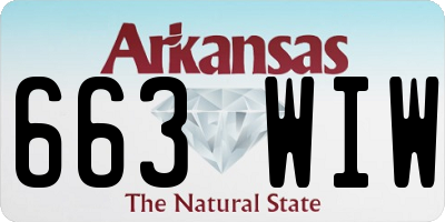 AR license plate 663WIW