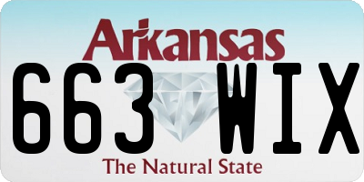 AR license plate 663WIX