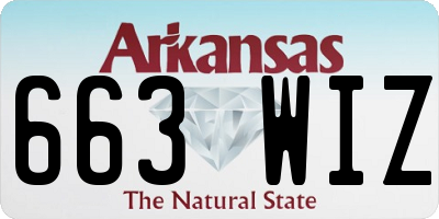 AR license plate 663WIZ