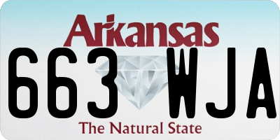 AR license plate 663WJA