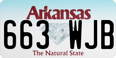AR license plate 663WJB
