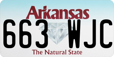 AR license plate 663WJC