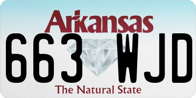 AR license plate 663WJD