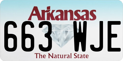 AR license plate 663WJE