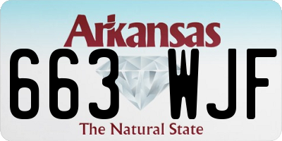 AR license plate 663WJF