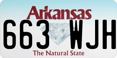 AR license plate 663WJH