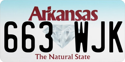 AR license plate 663WJK