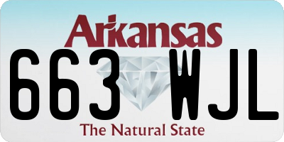 AR license plate 663WJL