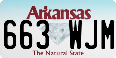 AR license plate 663WJM