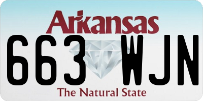AR license plate 663WJN