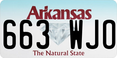 AR license plate 663WJO
