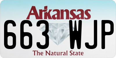 AR license plate 663WJP