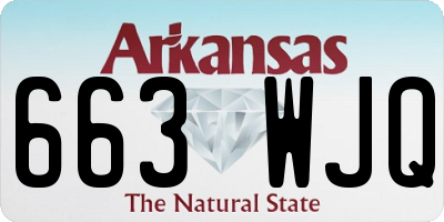 AR license plate 663WJQ
