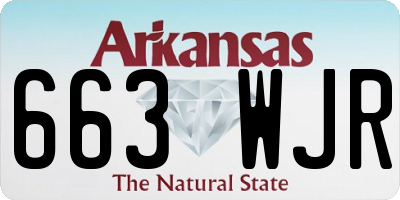 AR license plate 663WJR