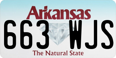AR license plate 663WJS