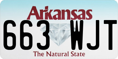 AR license plate 663WJT