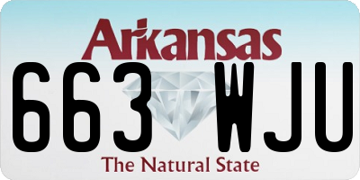 AR license plate 663WJU