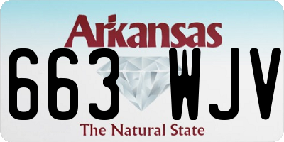 AR license plate 663WJV