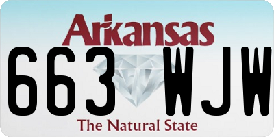 AR license plate 663WJW