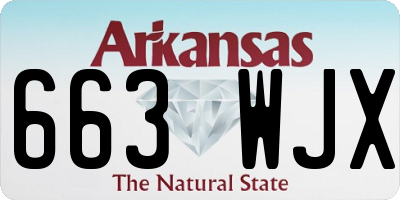 AR license plate 663WJX