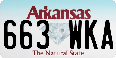 AR license plate 663WKA