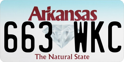 AR license plate 663WKC