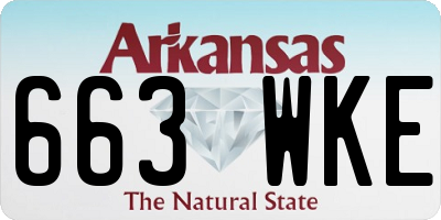 AR license plate 663WKE