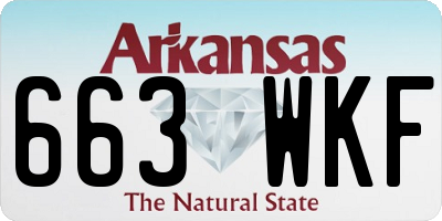 AR license plate 663WKF
