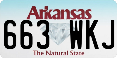 AR license plate 663WKJ