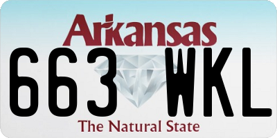 AR license plate 663WKL