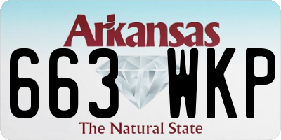 AR license plate 663WKP