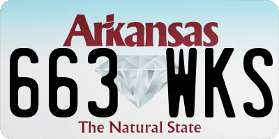 AR license plate 663WKS