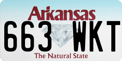 AR license plate 663WKT