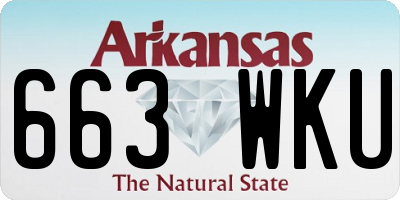 AR license plate 663WKU