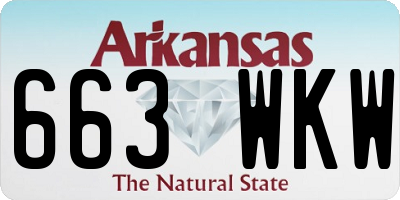 AR license plate 663WKW