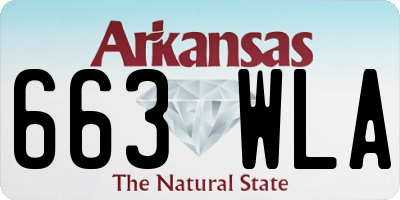 AR license plate 663WLA